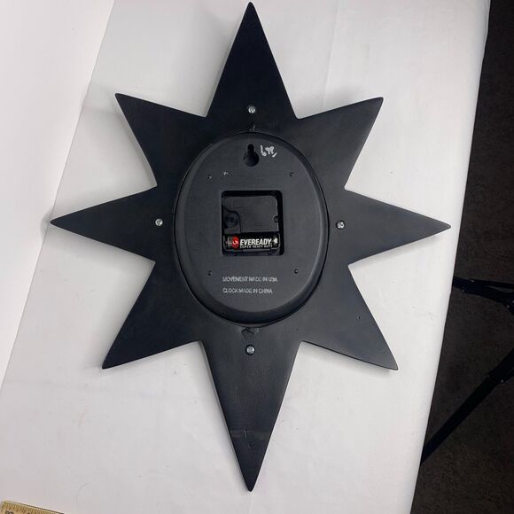 MCM Garage Black Silver Metal Wall Clock Takane Quartz Made in USA Movement‎ - Picture 3 of 8